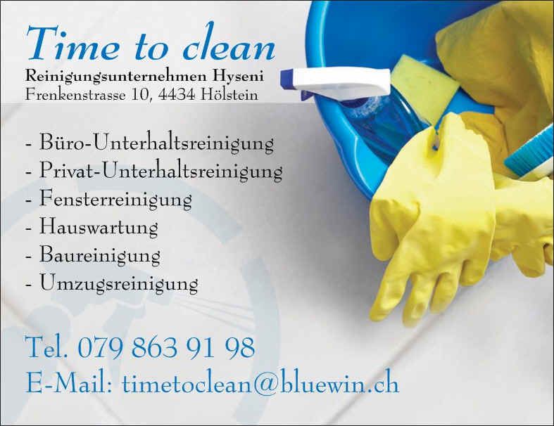 Time to clean Reinigungsunternehmen Hyseni