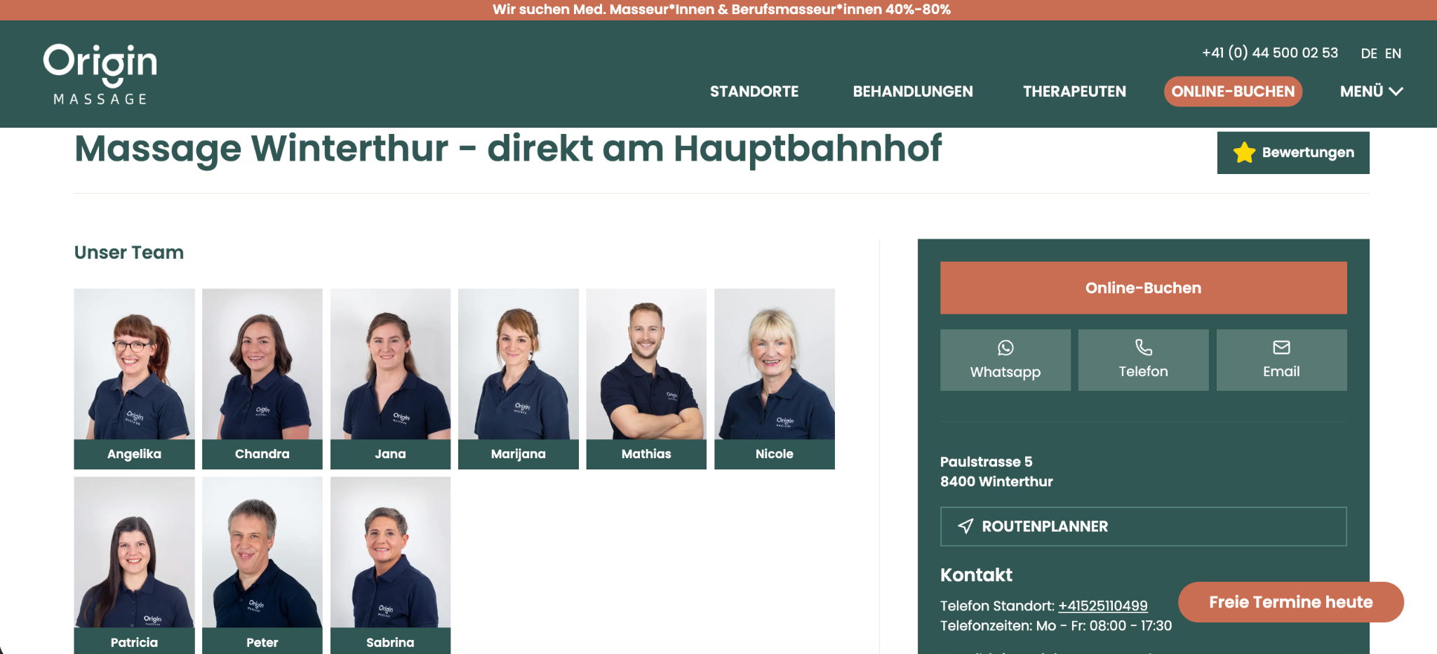 Origin Massage Winterthur - Massage Winterthur